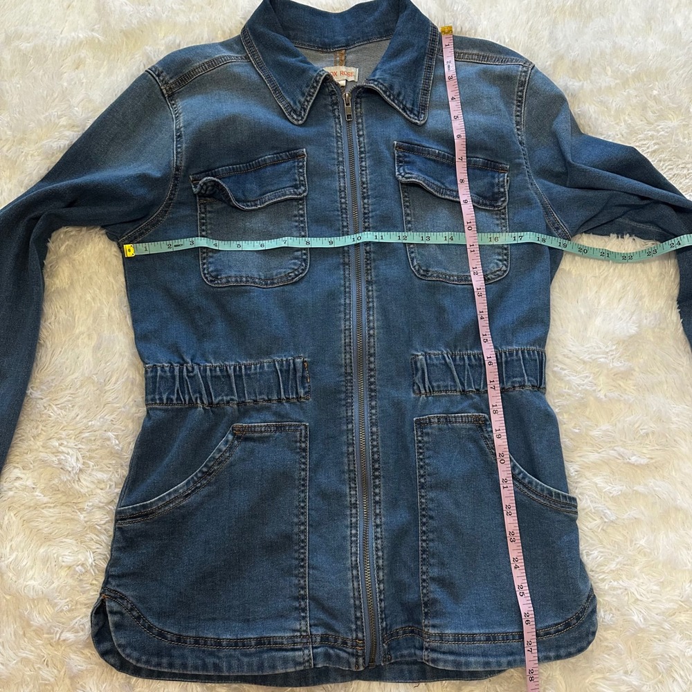 Knox Rose Blue Denim Zip-Front Jacket - Picture 6 of 12